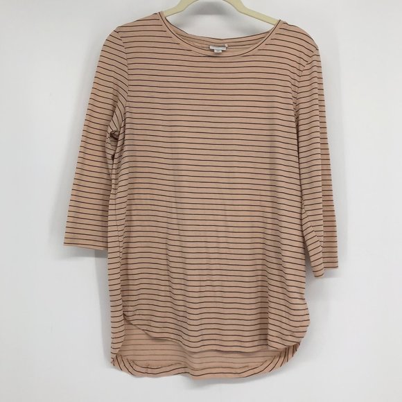 Jacqueline De Yong pale pink striped 3/4 sleeve t-shirt - Picture 14 of 14